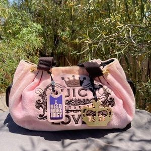 Vintage Juicy Couture Pink Baby Fluffy Bag Y2K